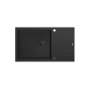 QUADRON EVAN 136 XL GraniteQ zlewozmywak z syfonem Push To Open 1-komorowy z/o (860x500x210; kom. 420x490) pure carbon / elementy pure carbon HCQE58650U7BLMP2O